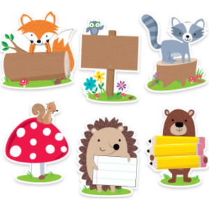 Woodland Friends 6" Designer Cut-Outs, 36/Pack