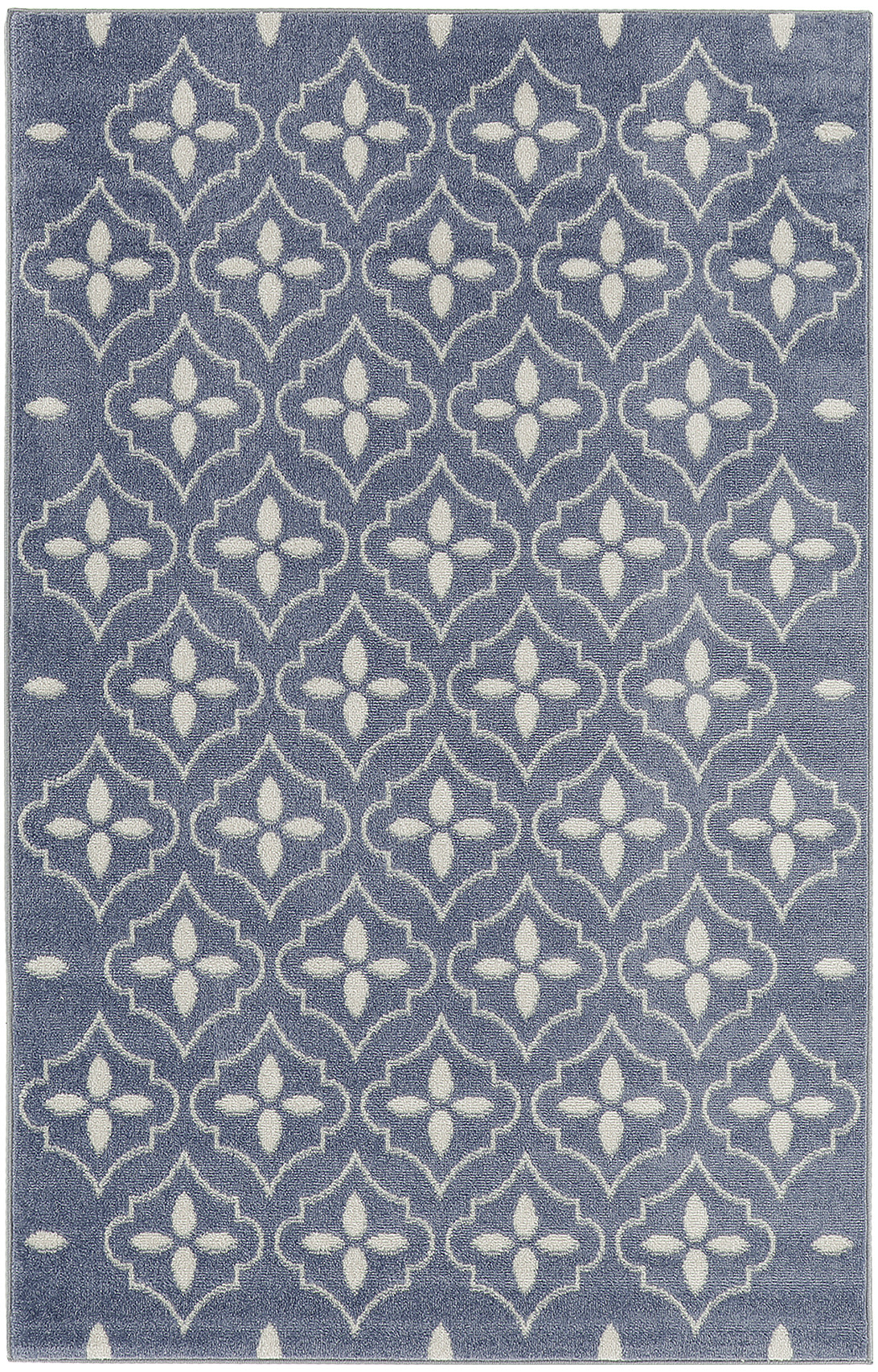 Nourison Nourison Essentials 4' x 6' Blue Ivory Modern Rug