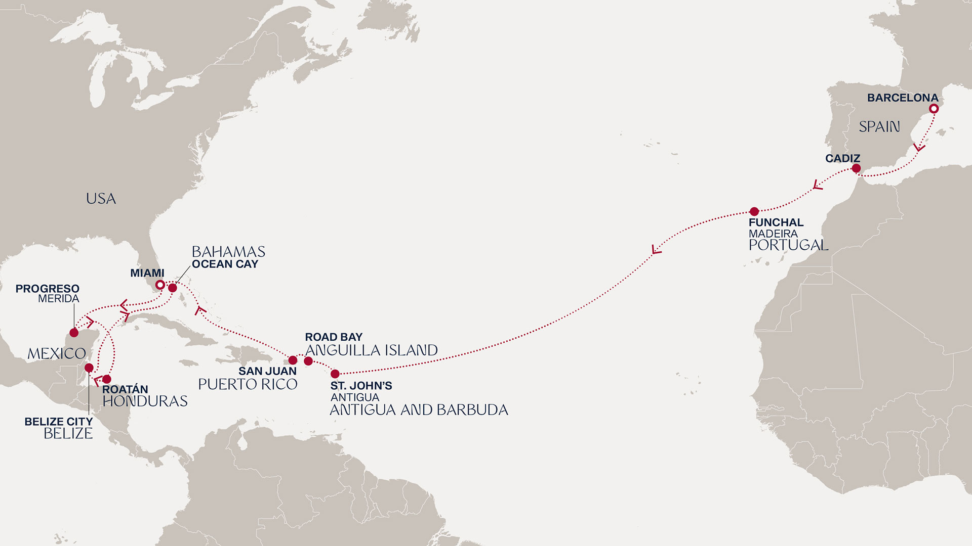 Itinerary map