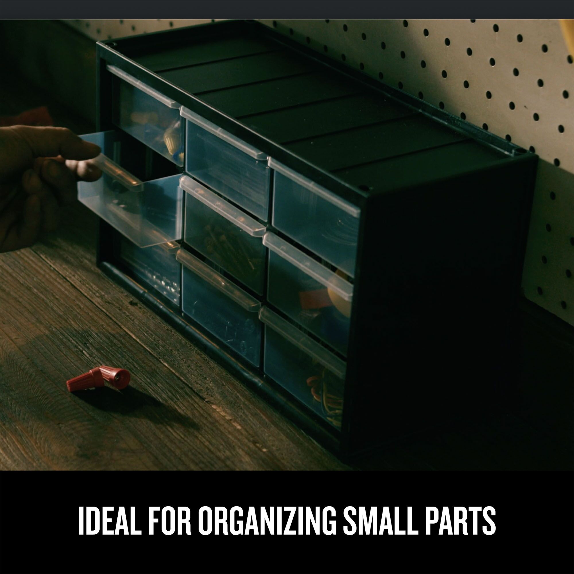 Graphic of CRAFTSMAN Storage: Part Organizers highlighting product features