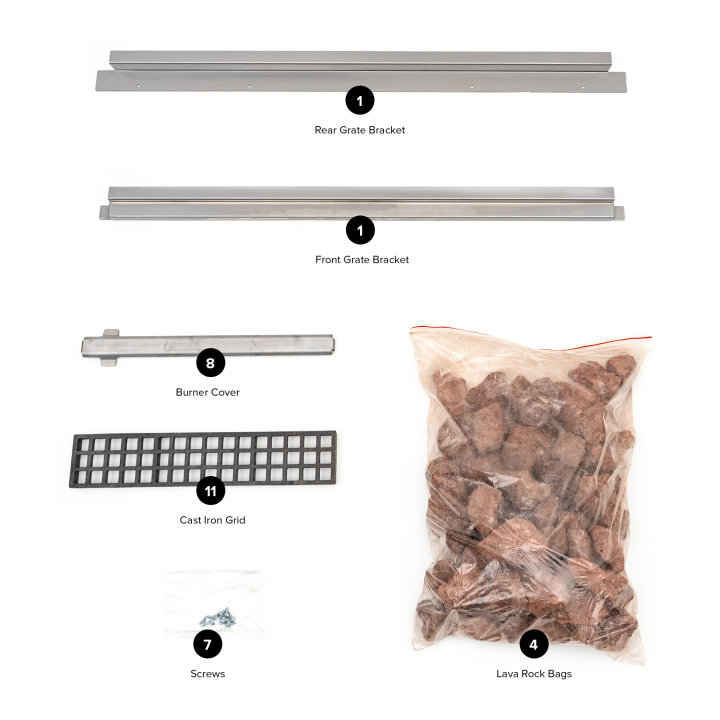 Lava Rock Kit for the 48-inch heavy duty gas radiant charbroiler