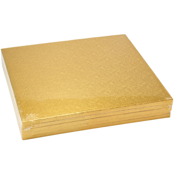 16" Square Gold Foil Cake Board