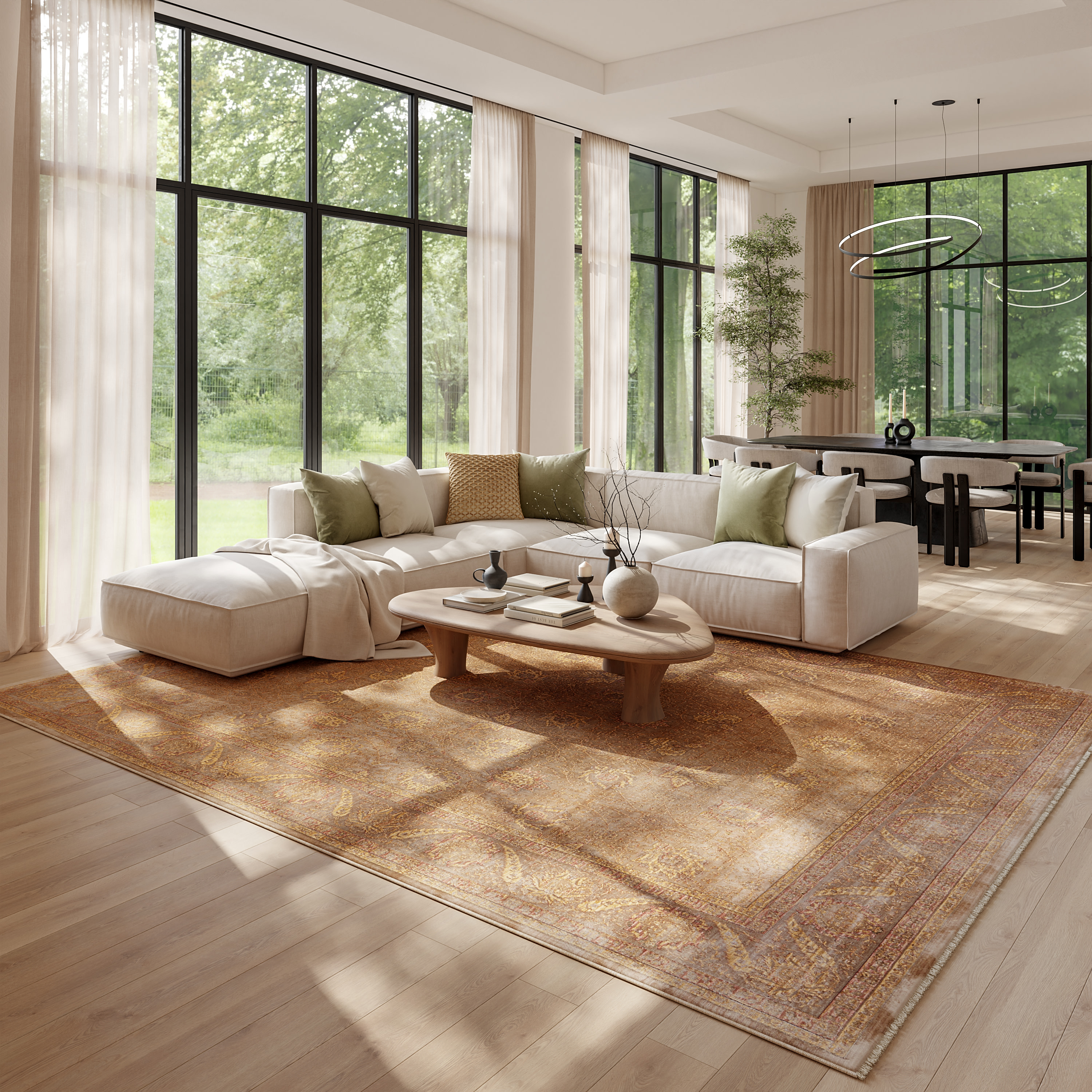 Nourison Luxurious 8' x 10' Taupe Vintage Indoor Rug