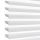 Horizontal zebra (dual-layer) roller blind at the left edge with alternating sheer and opaque stripes, aligned to filter and diffuse bright daylight; close-up, minimal interior against a white background.