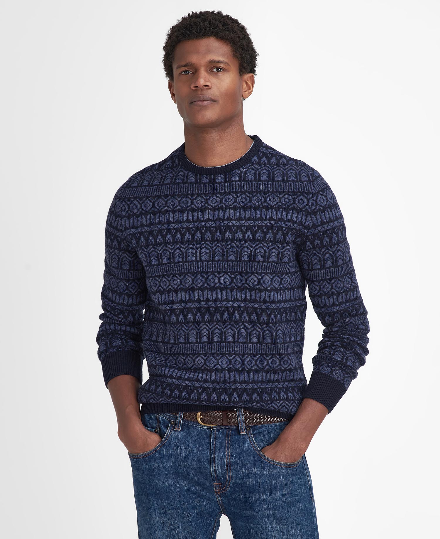 Stonebeck Fairisle Crew Neck Jumper image number 0