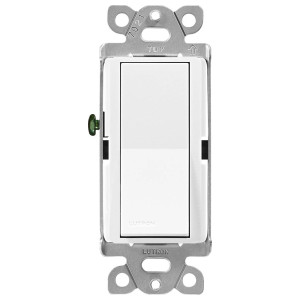 Lutron SC-3PS-SW Claro Single Pole/3-Way, On/Off Rocker Switch, 15A ...