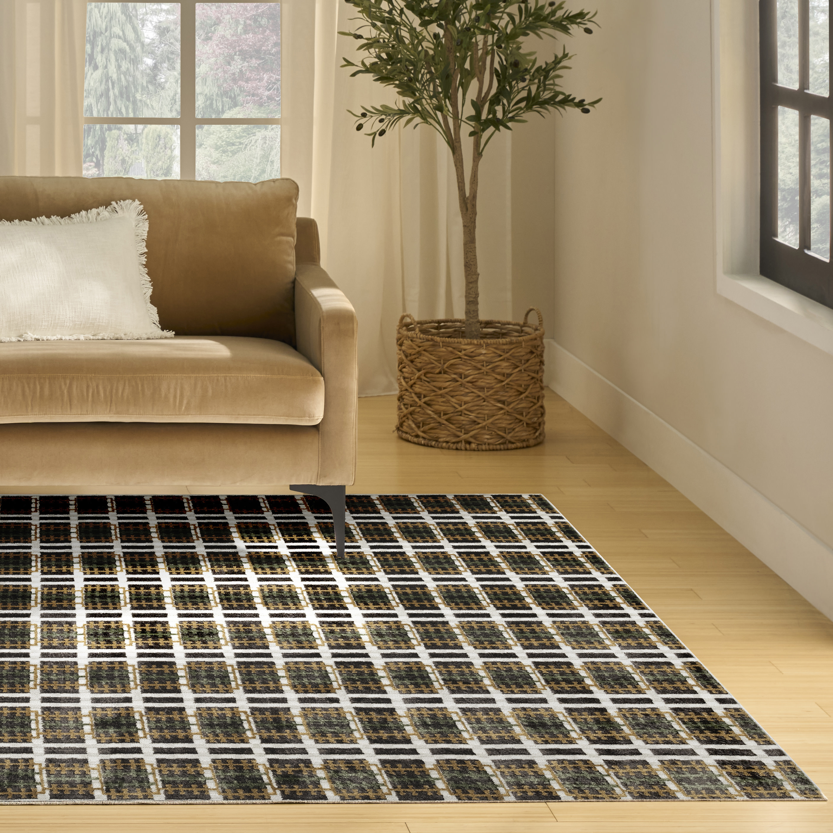 Nourison Nordic 8' x 10' Charcoal Multicolor Modern Indoor Rug