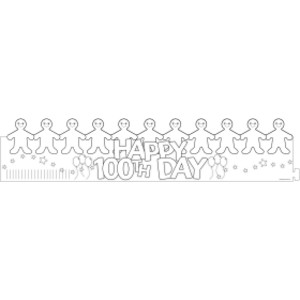 Happy 100th Day Paper Crowns, Pack of 24