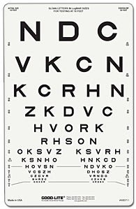 Eye Chart Good-Lite® 10 Foot Distance Acuity Test