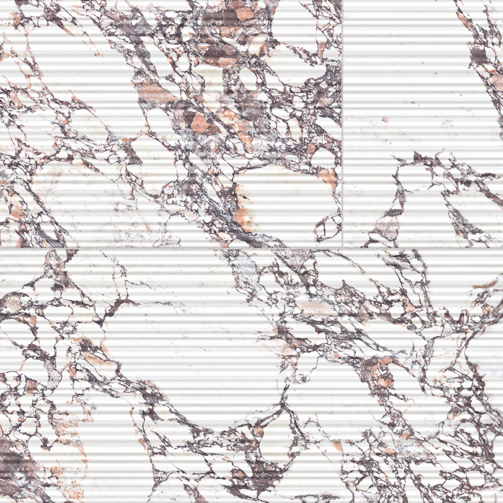 Touche Pleated Deco Rubis 23-1/2 in. x 47-1/8 in. Porcelain Floor and Wall Tile
