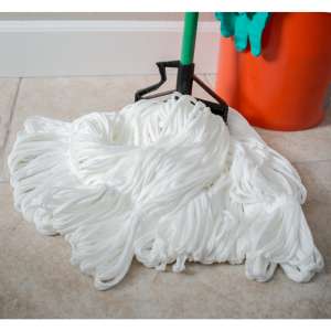 Carlisle, Cotton Looped-End Wet Mop Head with 1" Headband, Medium, White