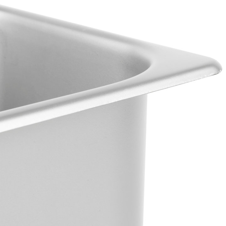 Half-size 4-inch-deep stainless steel deli pan