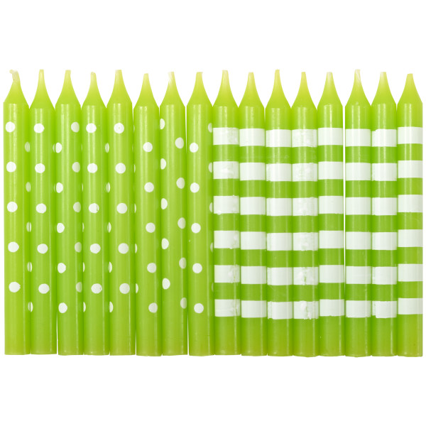 Lime Green Stripes & Dots Specialty Candles