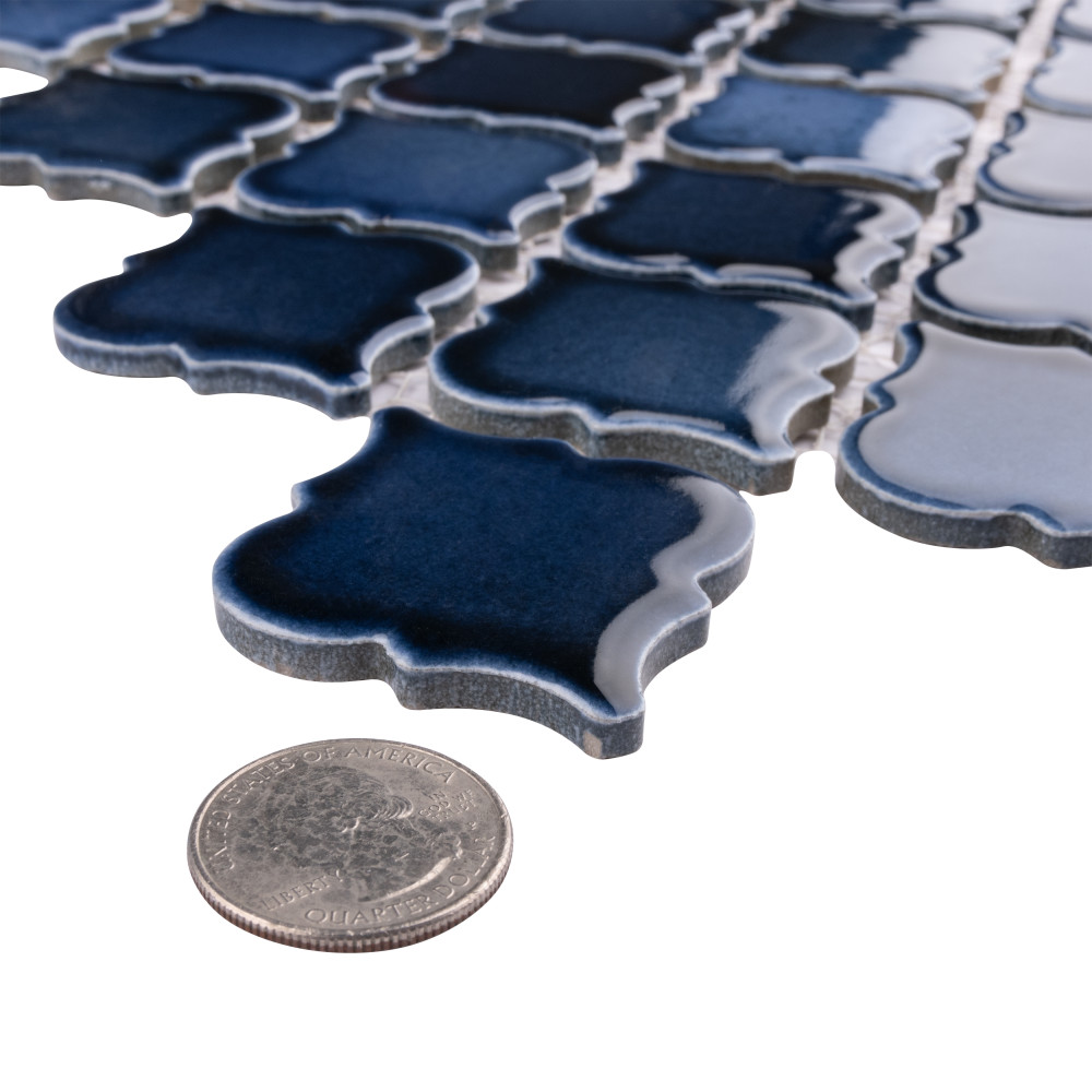 Hudson Tangier Midnight 12-3/8 in. x 12-3/8 in. Porcelain Mosaic Tile