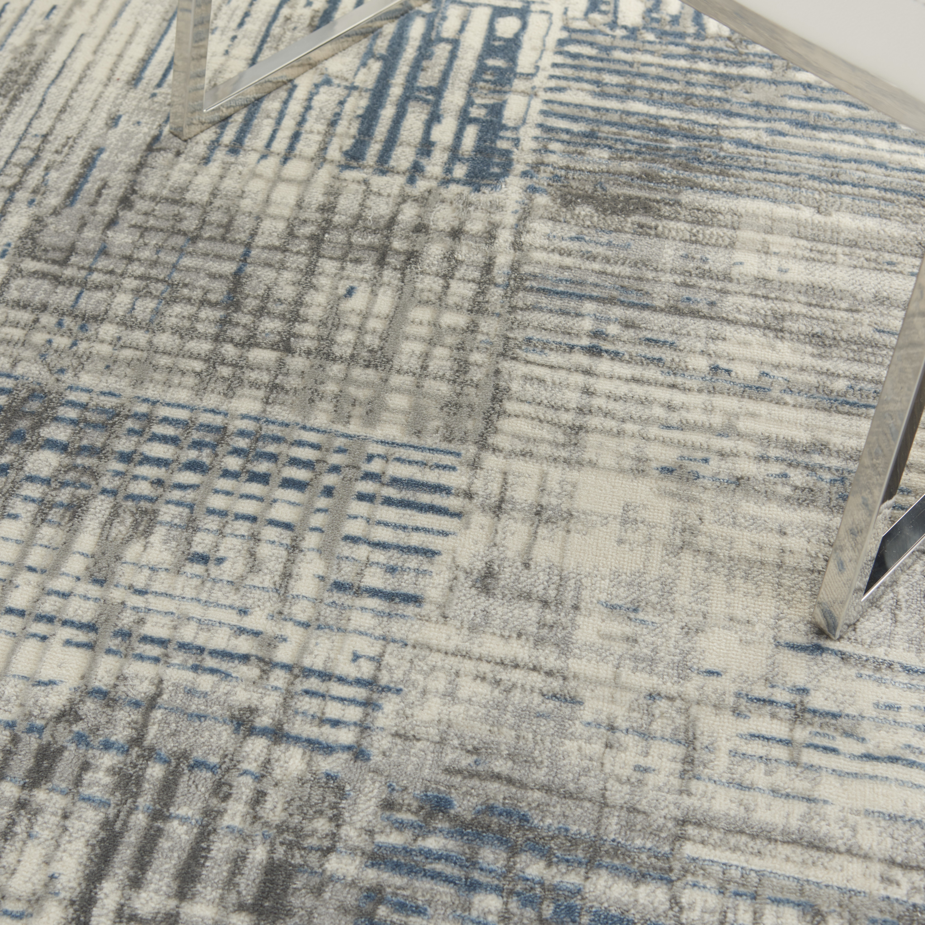 Nourison Solace 8' x 10' Ivory Grey Blue Modern Indoor Rug