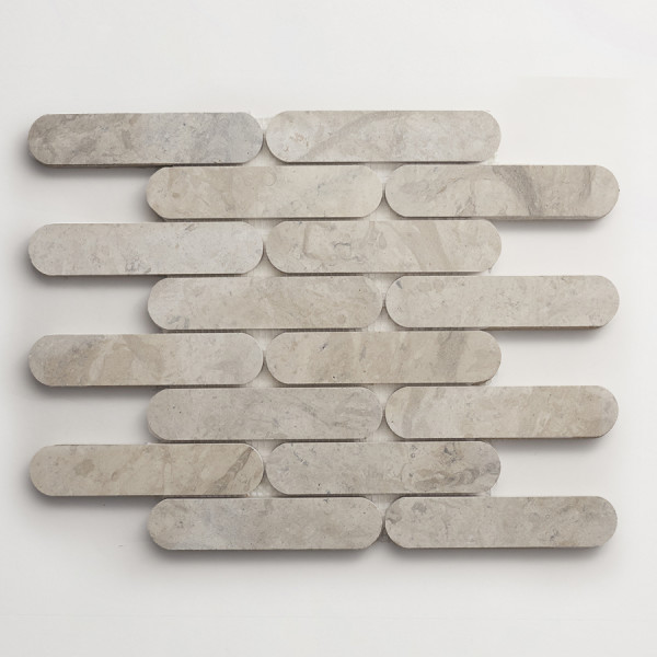 lapidary | oval petit mosaic sheet | alpaca grey 