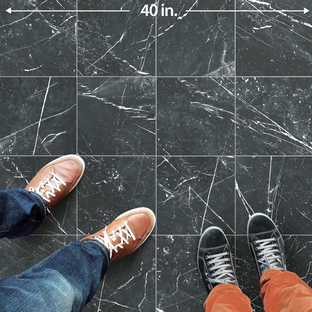 Timeless Marquina 9-3/4 in. x 9-3/4 in. Porcelain Floor and Wall Tile