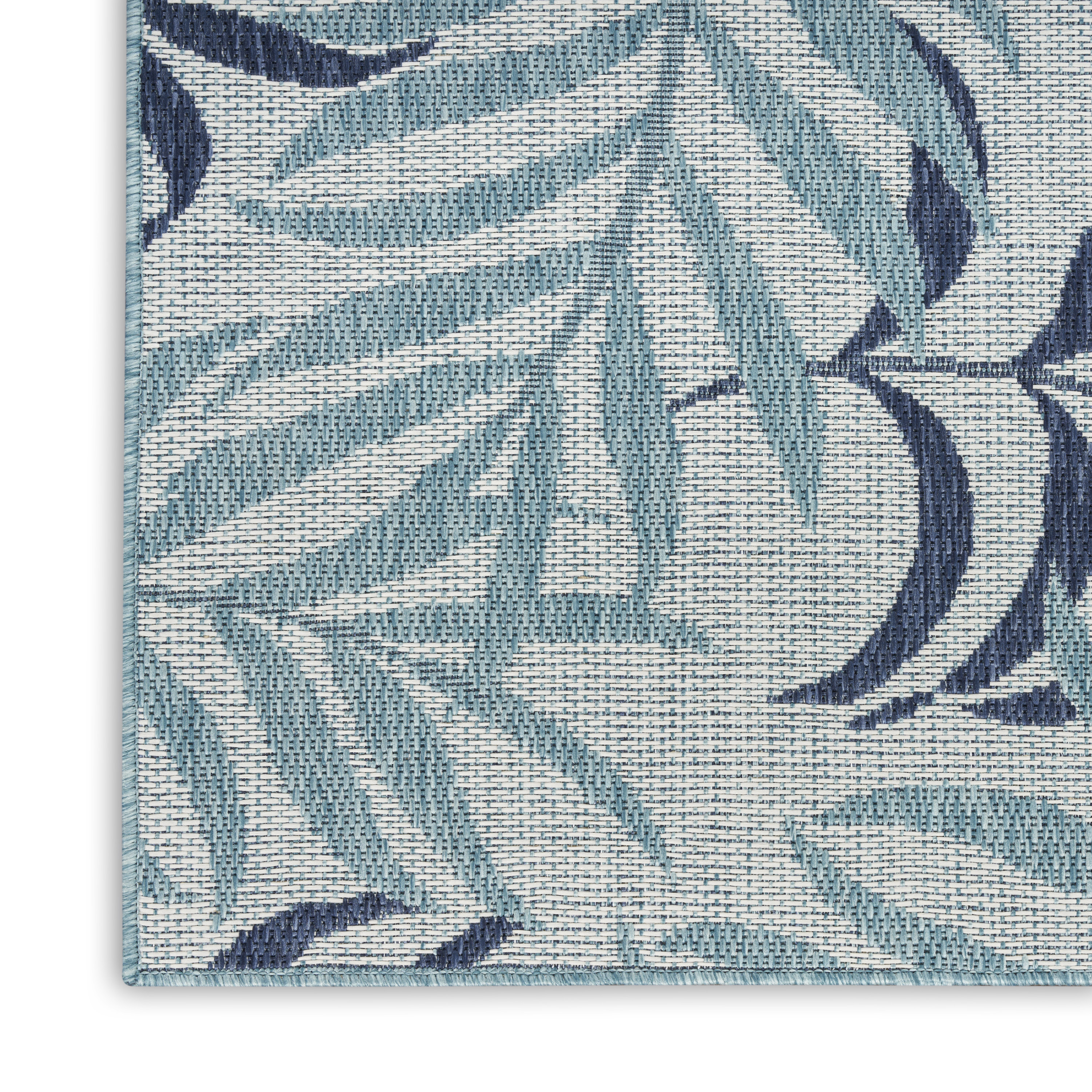 Nourison Garden Oasis 6' x 9' Blue Tropical Rug