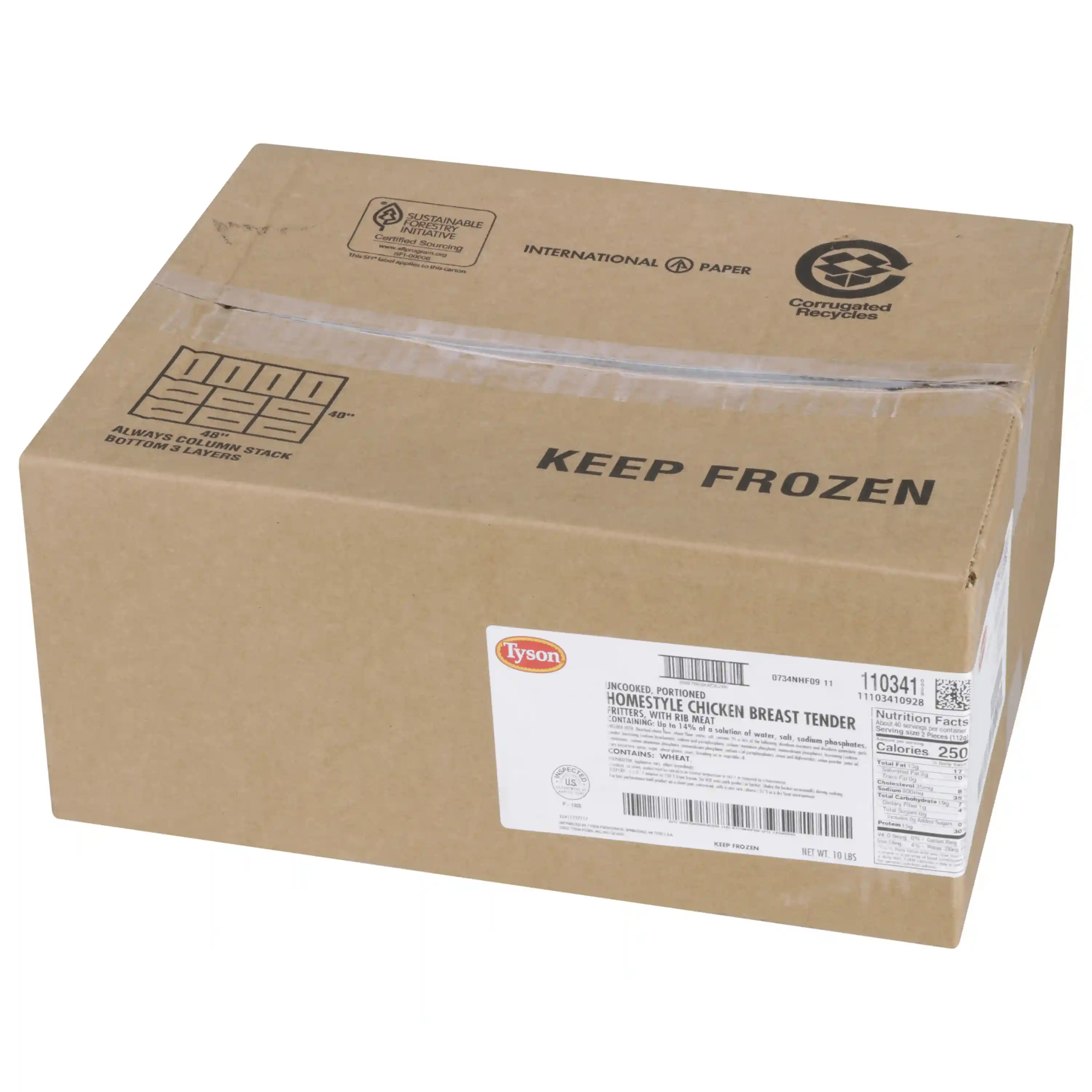 Tyson® Uncooked Breaded Homestyle Select Cut Chicken Tenders_image_5