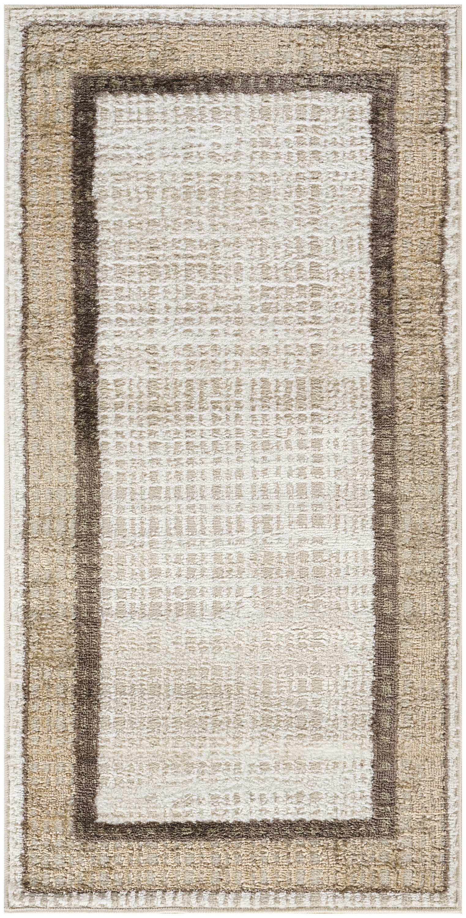 Nourison Dekor 2' x 4' Ivory Brown Modern Indoor Rug