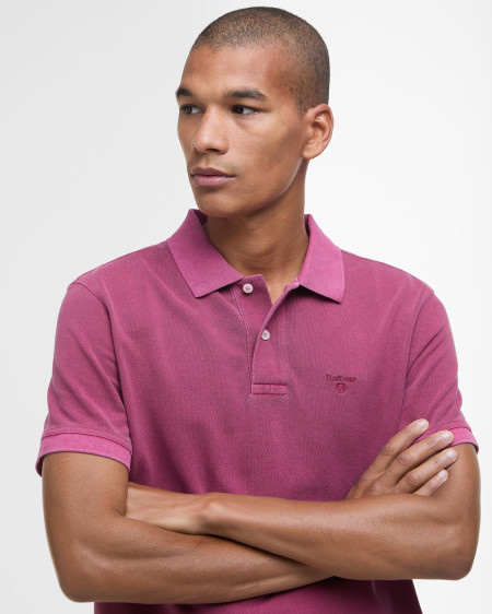 Washed-Out Sports Polo Shirt