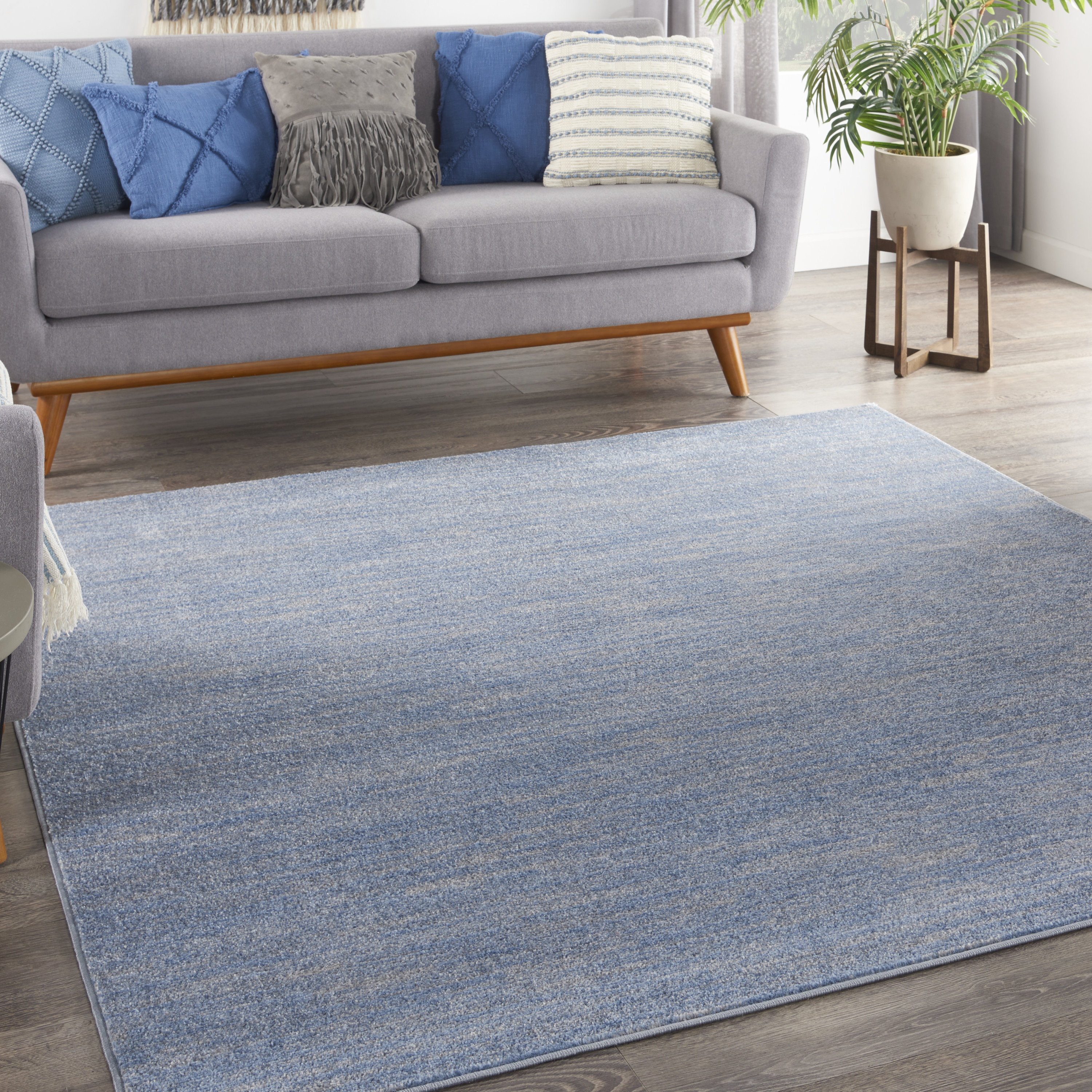 Nourison Nourison Essentials 5' x Square Blue Grey Outdoor Rug