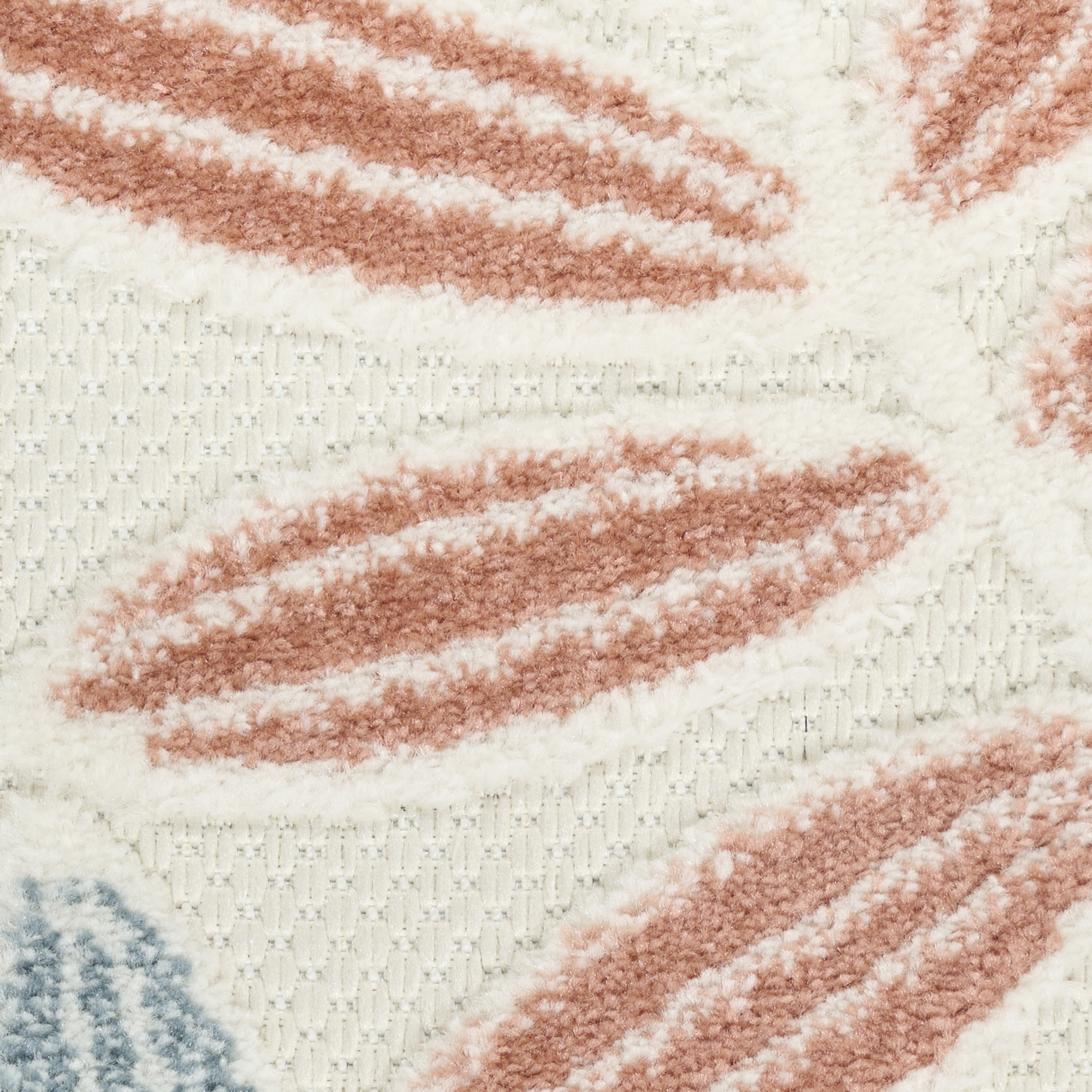 Nourison Aloha 2'8" x 4' Ivory Blue Modern Rug