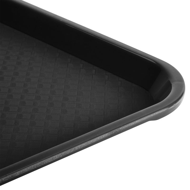 10" x 14" polypropylene fast-food tray in black