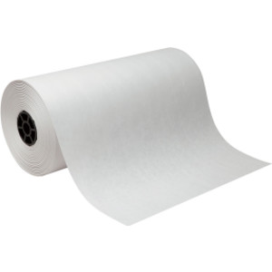 Lightweight Kraft Paper Roll, White, 18" x 1000', 1 Roll