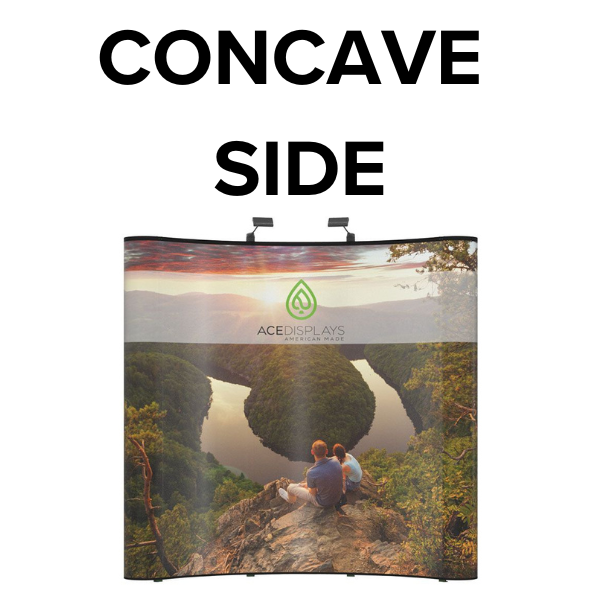 Single-Sided (Front Concave Side & End Caps Printed) Graphics