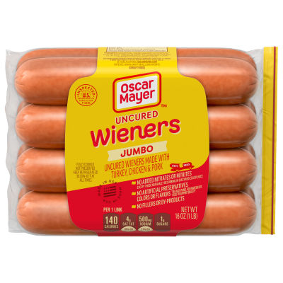 Oscar Mayer Uncured Jumbo Wieners, 8 ct Pack