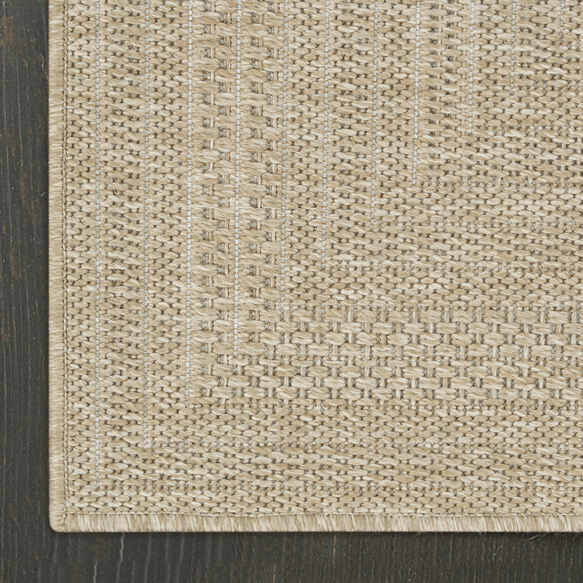 Nourison Tulum 2' x 6' Taupe Ivory Outdoor Rug