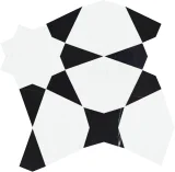 Waterjet Stone Mosaics Nero 9×9 Stellar Mosaic Honed