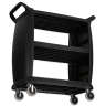 Carlisle, 3 Shelf Bussing Cart, Black