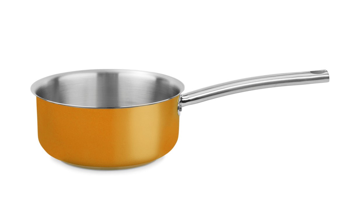 Cazo recto Cool Line de 16 centímetros de acero inoxidable 18/10 Amarillo
