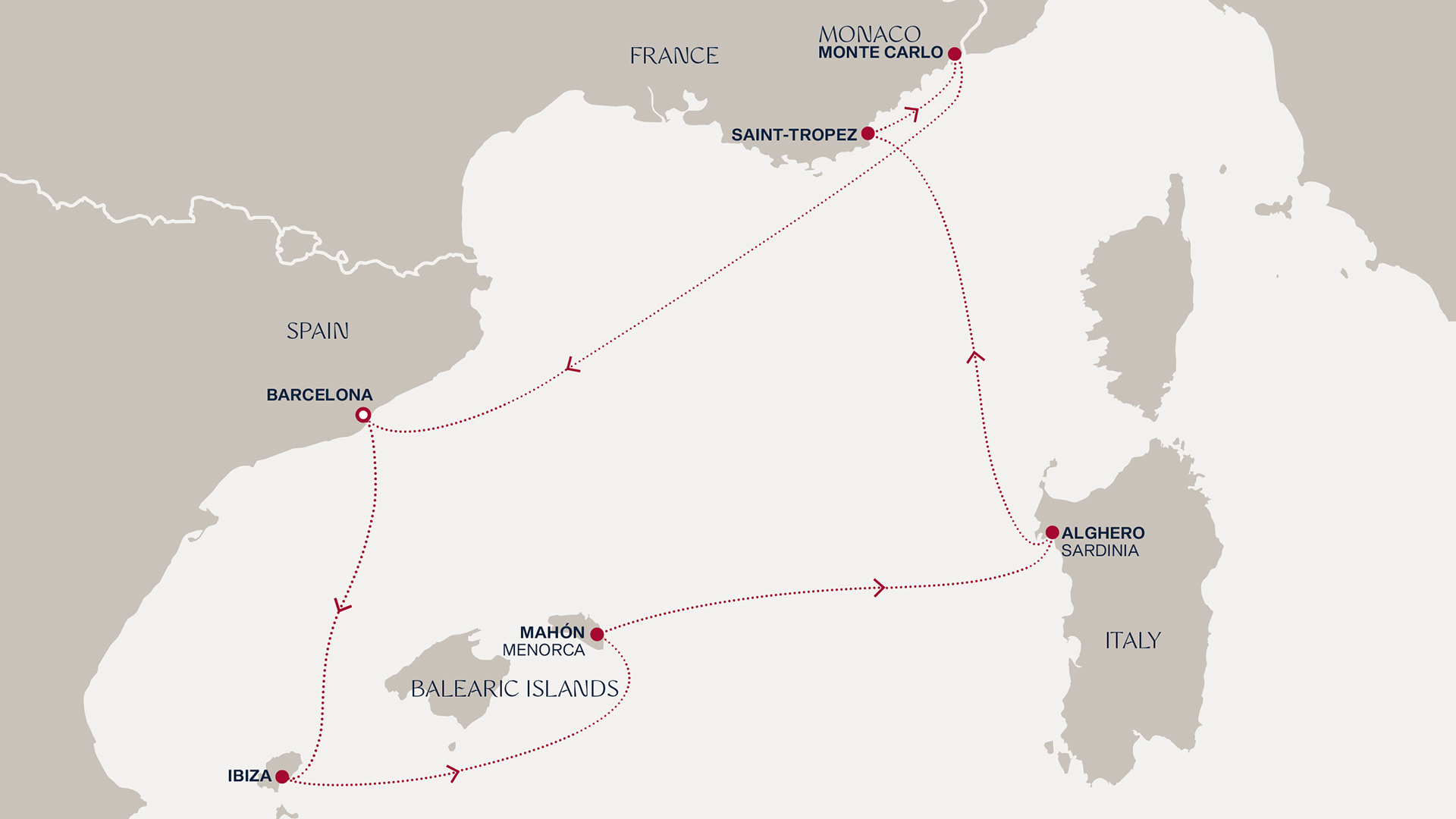 Itinerary map
