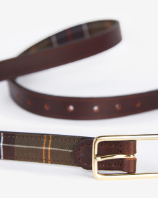 Cintura reversibile in tartan 