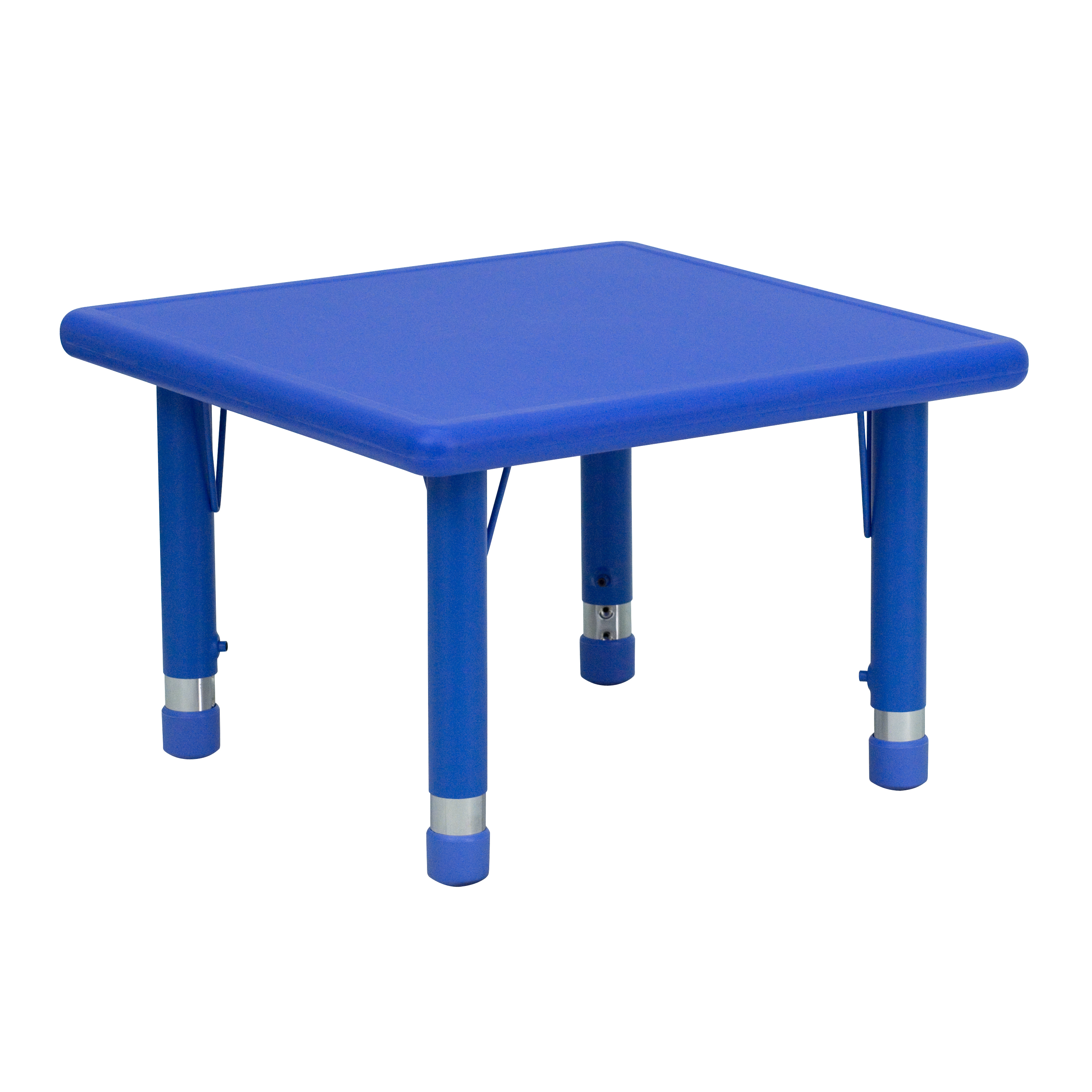 24" Square Natural Plastic Height Adjustable Activity Table - School Table for 4 - Picture 3 of 28