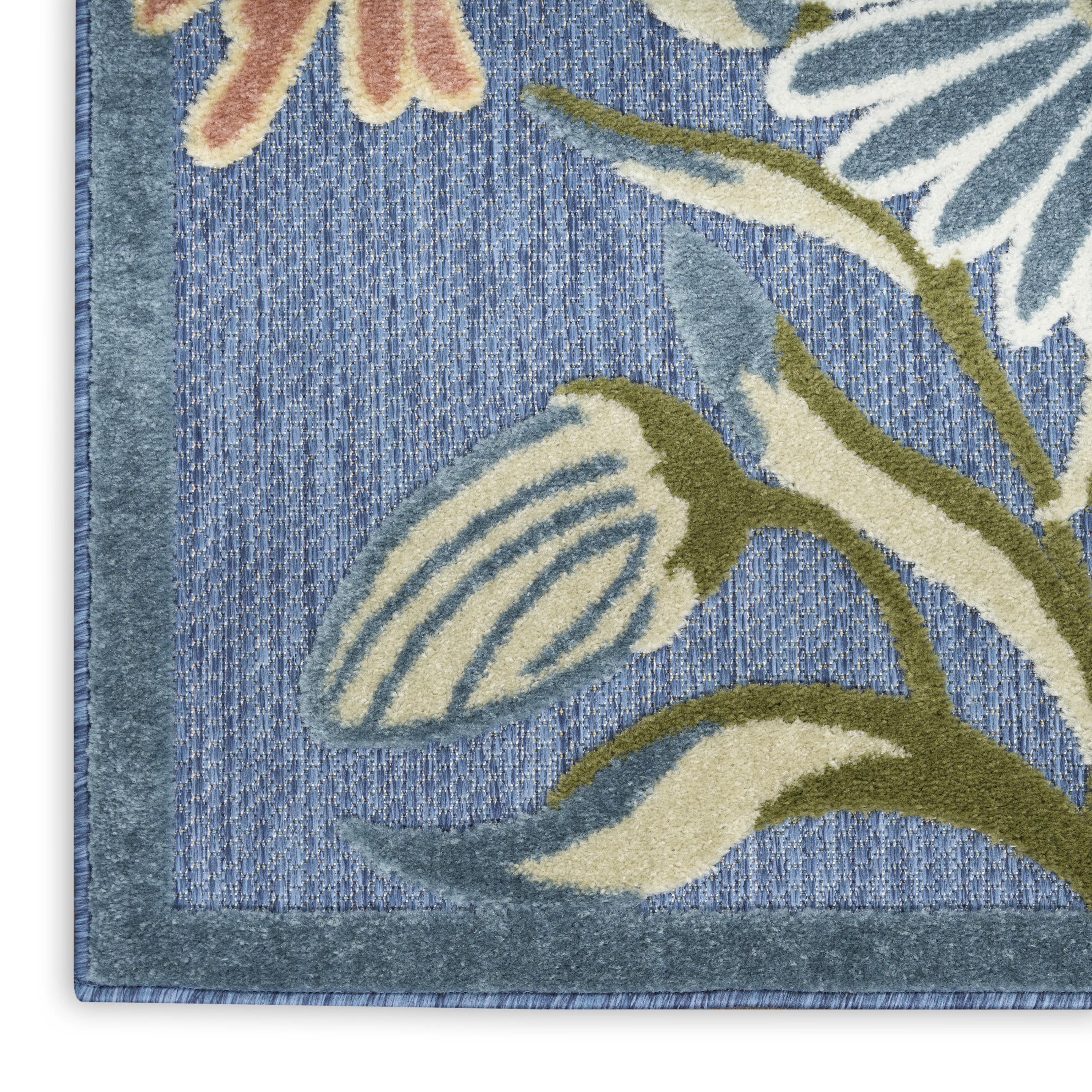 Nourison Aloha 7'10" x 10'6" Blue Sage Outdoor Rug