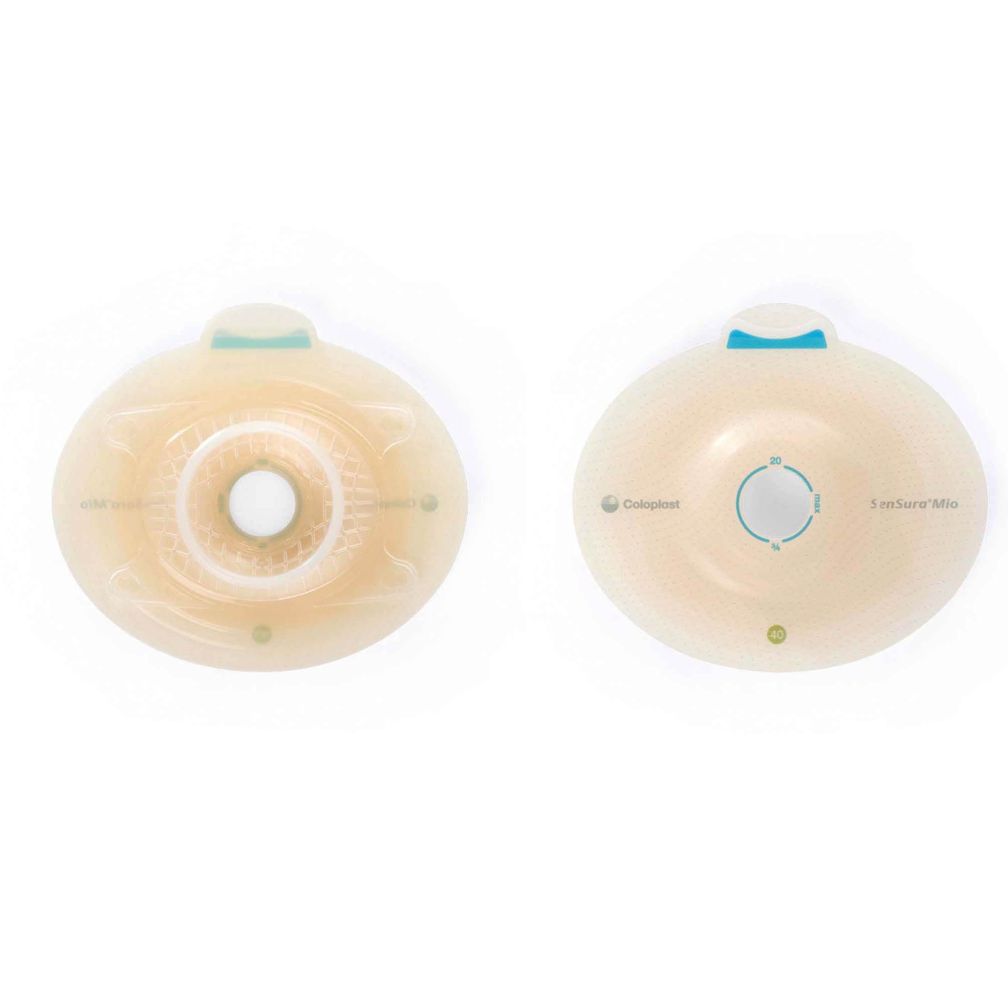 SenSura® Mio Click Convex Deep Ostomy Barrier, 31 mm Stoma Opening, Blue Match