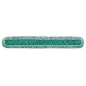 Rubbermaid Commercial, HYGEN™, Microfiber Hook & Loop Dust Mop With Fringe, 60"W, Green
