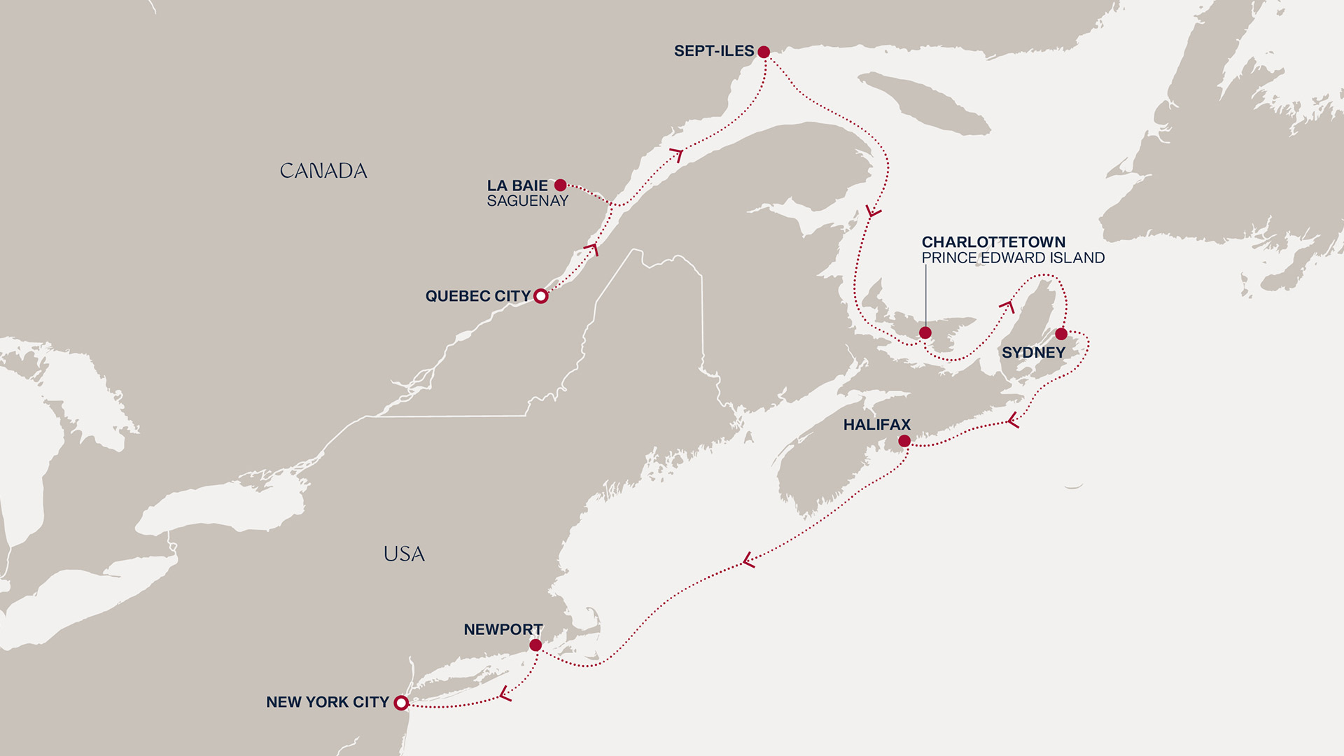 Itinerary map