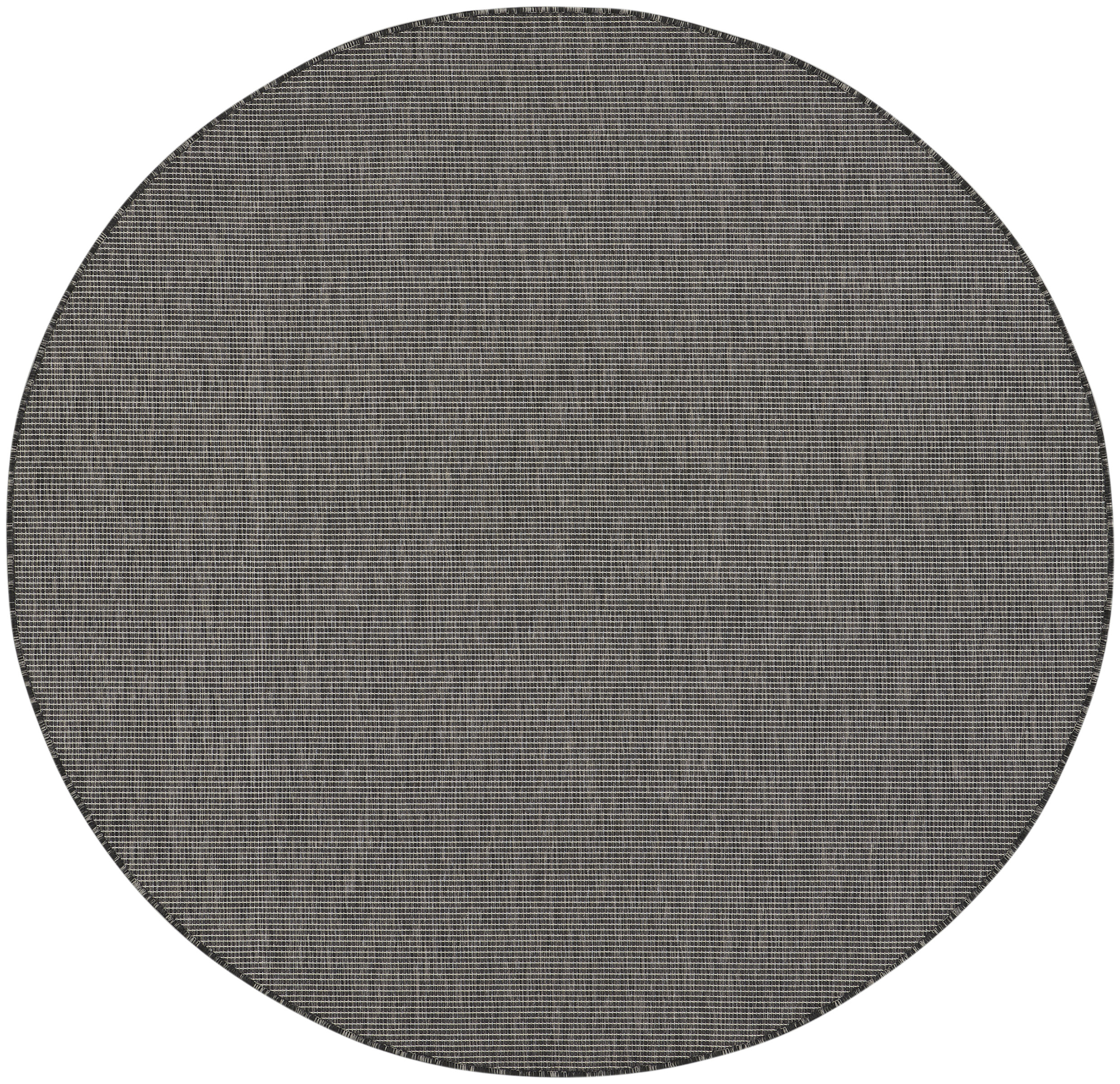 Nourison Positano 6' x Round Charcoal Modern Rug