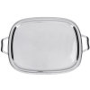23 ½-inch Elegant Reflections oblong stainless steel serving tray with handles