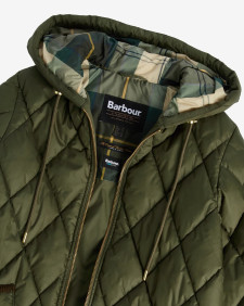 Erin Puffer Jacket Deep Olive/Ancient Tartan