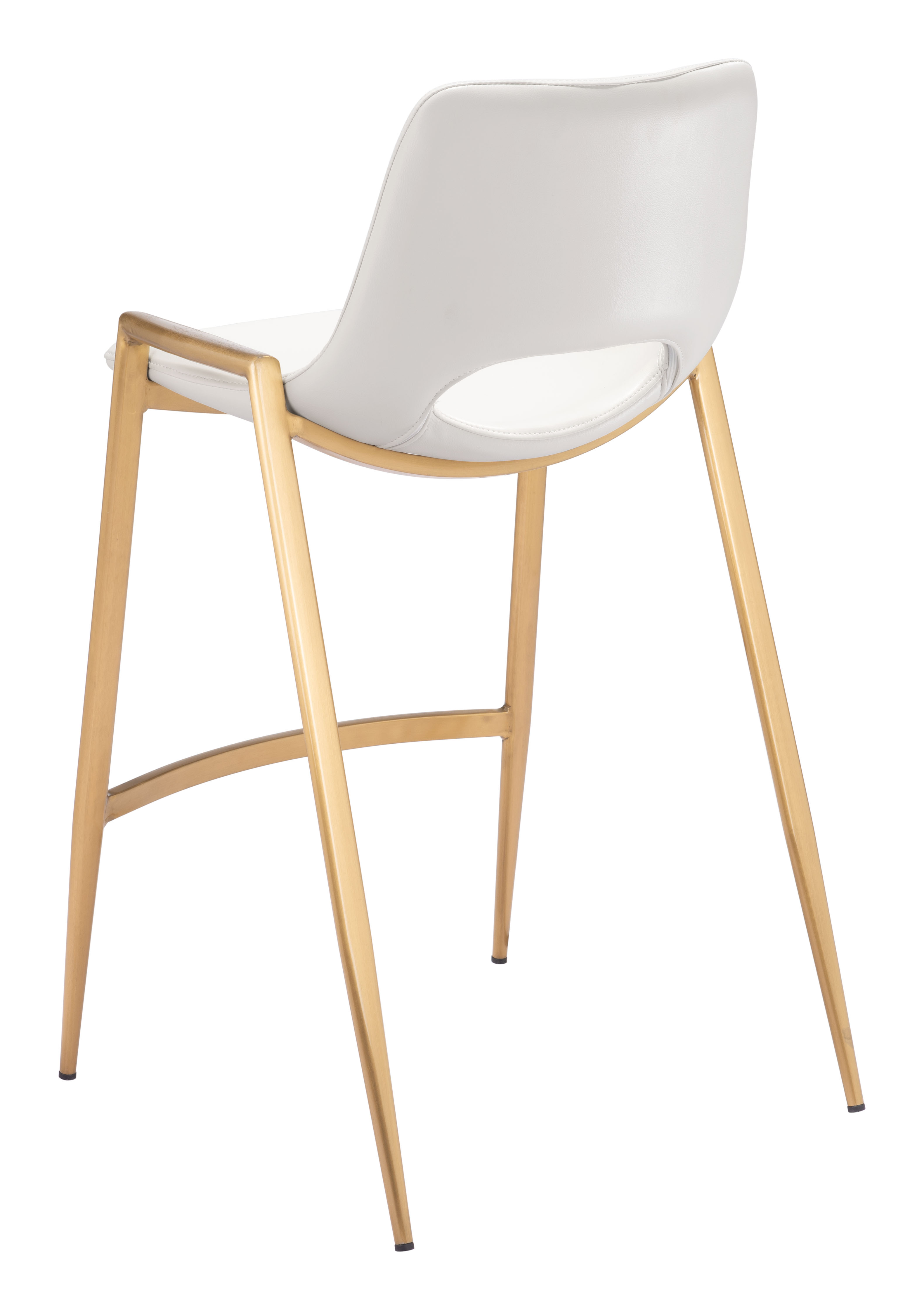 Desi Counter Stool (Set of 2) White & Gold product image