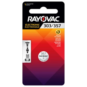 Rayovac 303/357 Size 1.5V Silver Oxide Button Cell Battery 1 Pack