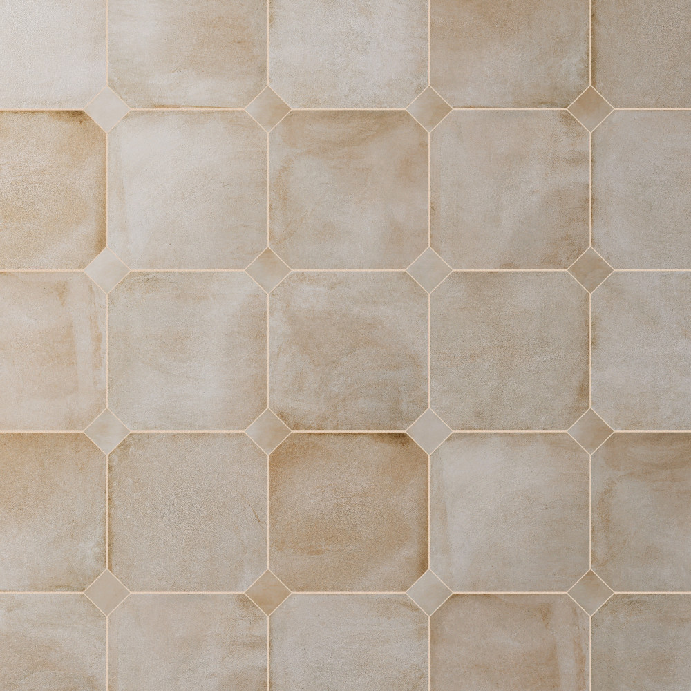 Laverton Octagon Arena with Taco Arena 7-7/8 in. x 7-7/8 in. Porcelain Floor and Wall Tile