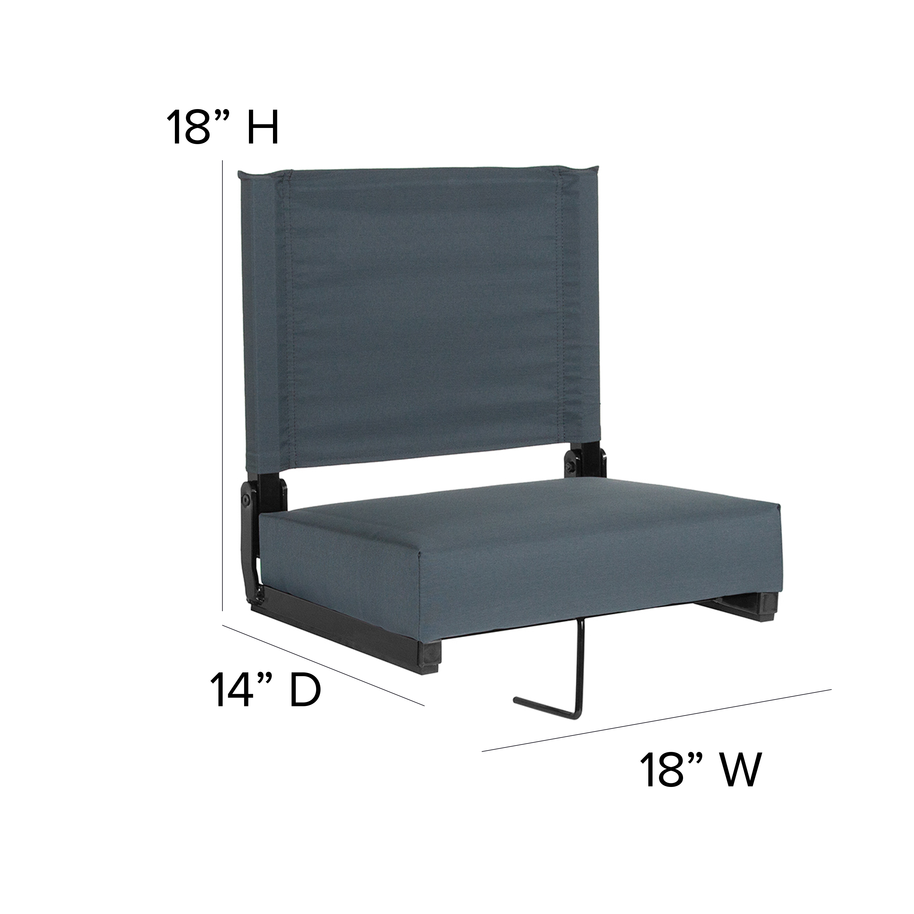 Juego de 2.500 lb. Silla de estadio ligera clasificada con asiento ultra acolchado, azul marino... - Imagen 75 de 175