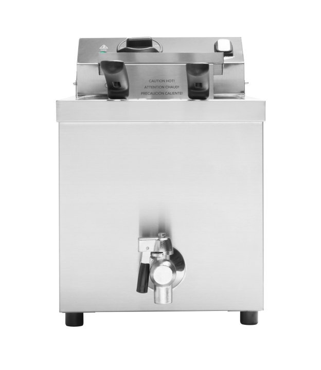 208-280-Volt 15 lb. medium-duty countertop fryer with drain